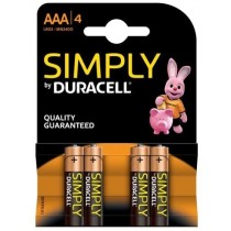 Duracell Simply AAA Batteries, 4 batteries
