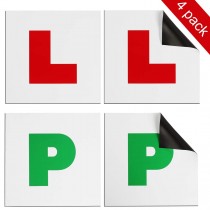 L & P Plates for New Drivers, 4 Pack of Learner Plates with Stronger Magnetism and Bigger Thickness