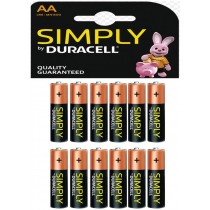 Duracell Simply Long Life Premium Batteries 1.5V Alkaline - 12 Per Pack
