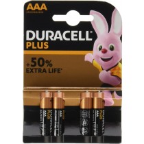 Duracell Plus Power Batteries AAA, Pack of 4, LR03