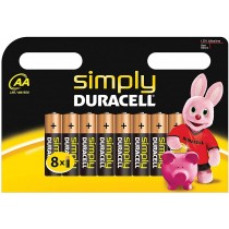 Duracell Simply AA Batteries (Pack of 8), silver