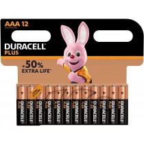 Duracell Plus AAA Alkaline Batteries [Pack of 12], 1.5 V LR03 MN2400