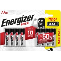 Energizer Max Alkaline AA/LR6 batteries 8 Pack