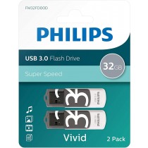Philips Vivid USB 3.0 - Grey - 2 Pack