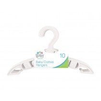 123 Baby White Baby Clothes Hangers 10 Pack